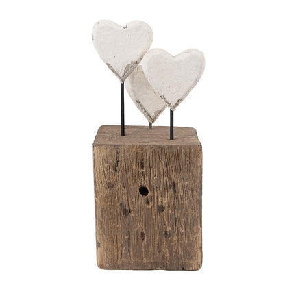 Trio de Cœurs en Bois