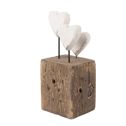 Trio de Cœurs en Bois
