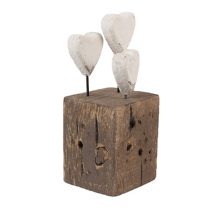 Trio de Cœurs en Bois