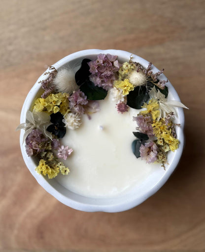 Bougie Céramique & Fleurs