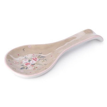 Repose-cuillère fleuri – Beige rosé