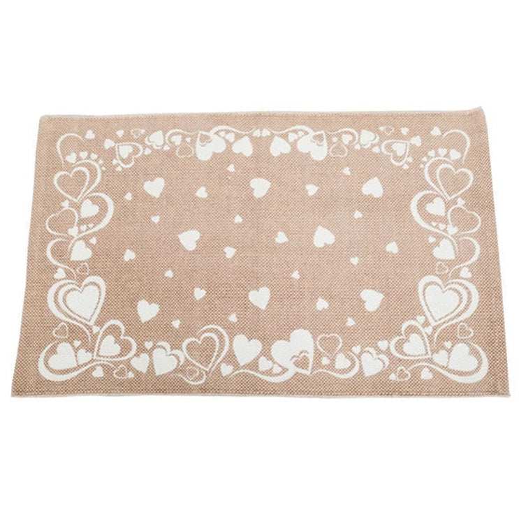 Tapis décoratif à cœurs