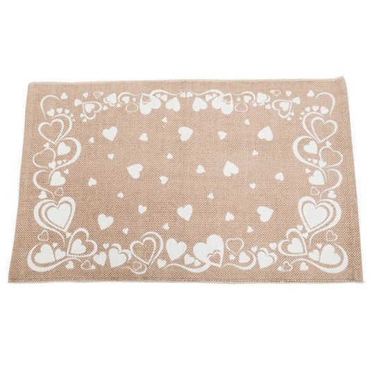 Tapis décoratif à cœurs