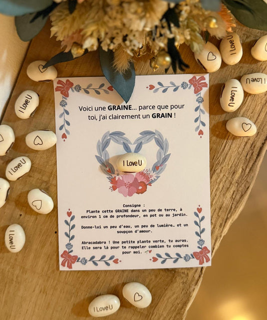 Carte Graine d’Amour  "I Love U”